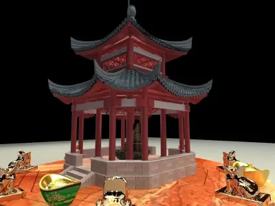 Chinese pavilion  3D model