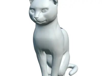 Feline Flowerpot 3D print model