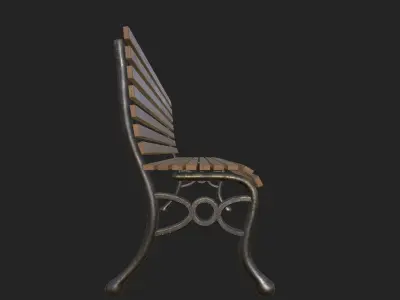 Park Chair Free low-poly 3D model