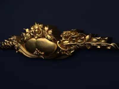 Classic decor ornament v-3D model 40 3D model