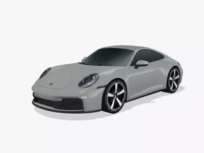 Porsche 911 Carrera 992-2 Low-poly 3D model