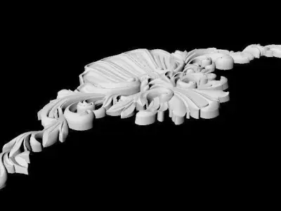 Central decor ornament for furniture 3D model 656