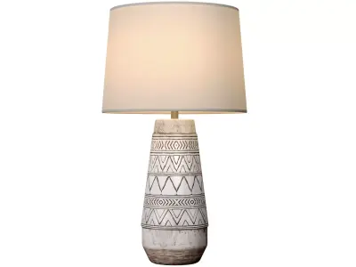 Rustic Southwest Country Nightstand bedside Provence Table Lamp 3D model