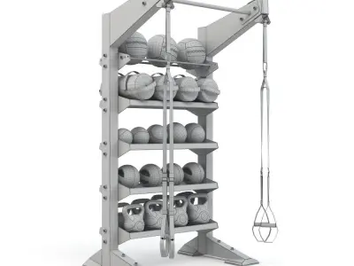 Torque Fitness - X-Create 1-Module Storage Wall 3D model