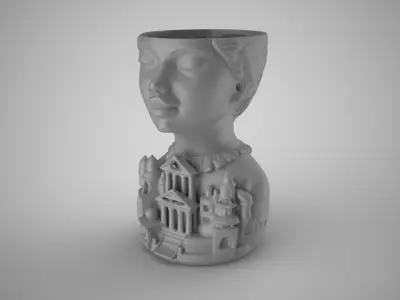 Woman Vase 3D print model