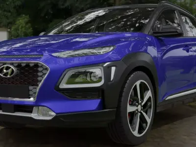 New Car Hyundai Kona  Low-poly 3D model