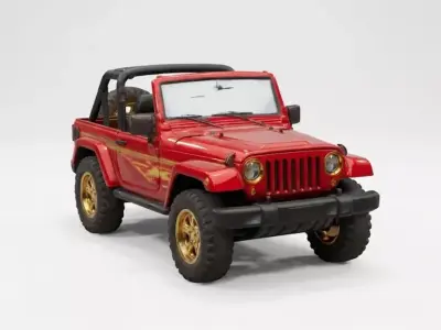 Inferno Custom Jeep 3D Model Low-poly 3D model
