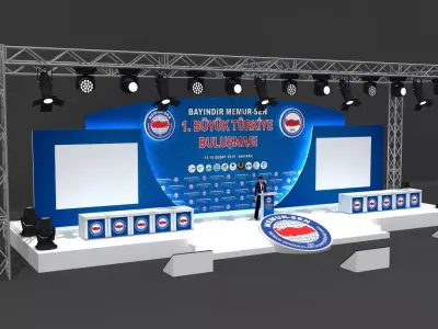 Modern Meeting Stage Truss Systems 088 3D model