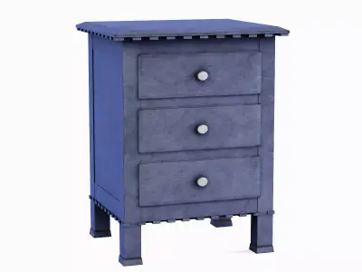 Old Wooden Dresser A 06 Low-poly 3D model