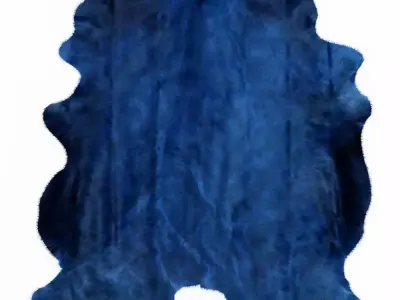 Blue Cowhide Rug 3D model