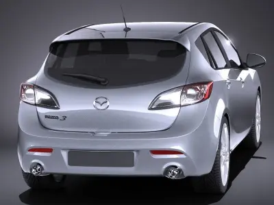 Mazda 3 hatchback 2013 VRAY 3D model