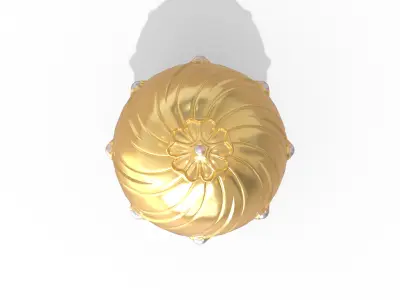 Easter Egg 2025 - Gold with Pearls Free 3D model