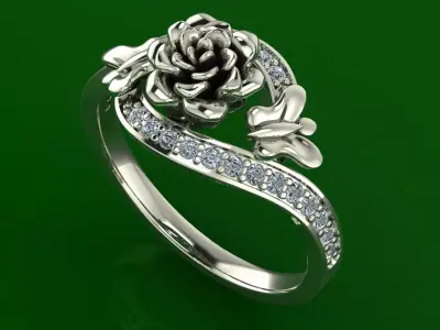anillo rosa  3D print model