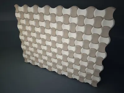 03 3DECOR PATTERN WALL Low-poly 3D model