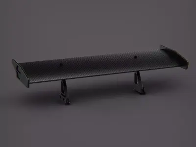 Spoiler mechanical industrial modern carbon fiber 3D model