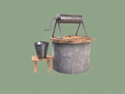 Old Well Low-poly 3D model