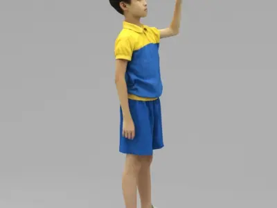 A Cool Boy Saying Hi  3D model
