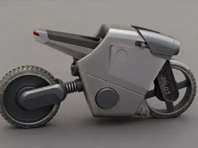 CYBER BIKE-01 Rigged 3D model