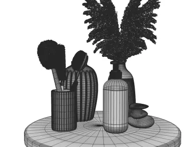 bathroom decore low poly  3D model