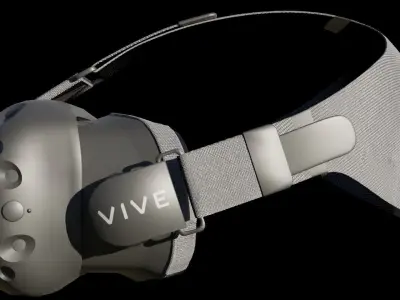 HTC VR Headset Low-poly 3D model