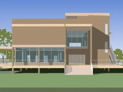 Office in the pond 3D model