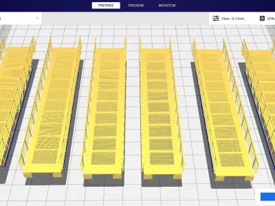 Bridge Plartform M01 Low-poly 3D model
