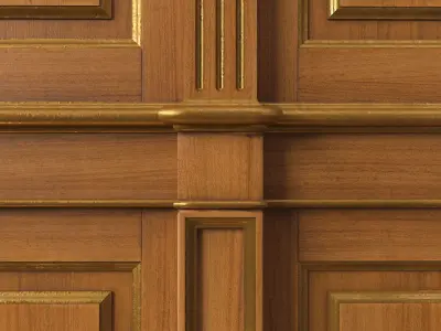 Wooden panel 01 03  3D model