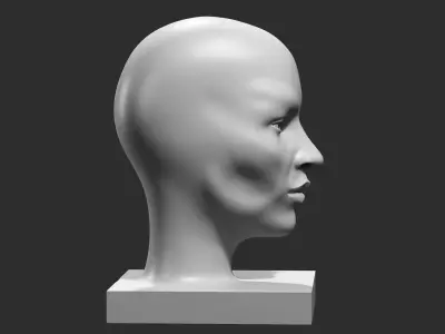 human woman head modern sculpture 3d print model 96 3D print model