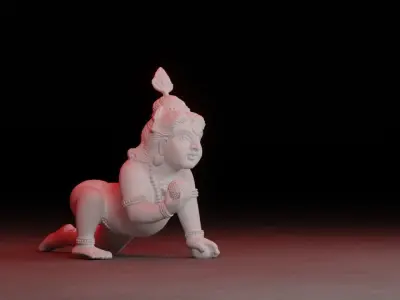 Krishna Idol 3D Printable modell 1 3D print model