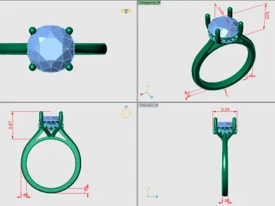 Cathedral solitaire 3D print model