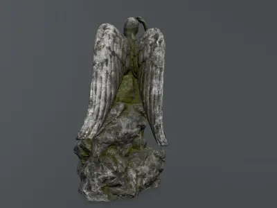 woman statue 2  Low-poly 3D model