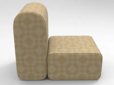 Hoppi Sofa Low-poly 3D model