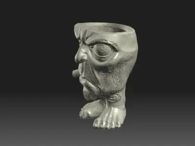 FlowerpotSmoker vase with foot 3D print model