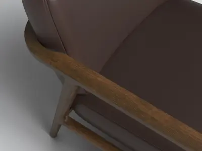 Zio Lounge Chair Low-poly 3D model