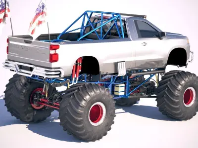 Chevrolet Silverado Monster Truck CG 2019 3D model
