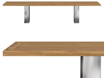 Doble modern design teak table 3D model