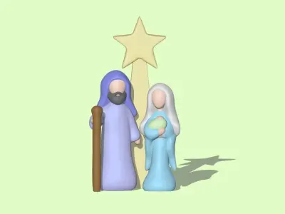 Navidad Scene Xmas 3D print model