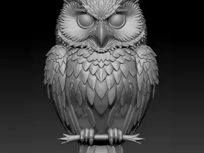 owl  raw 3D print model