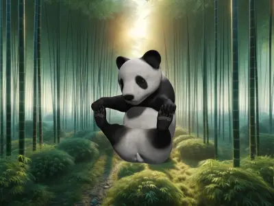 Bamboo Buddy 3D Panda free Model Low-poly 3D model