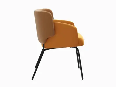  Ikea BINGSTA chair dark yellow 3D model