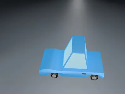 Cartoon Car-Low Poly Free low-poly 3D model