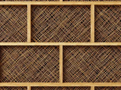 Ceiling diagonal wood  thin branch beam n3 3D model