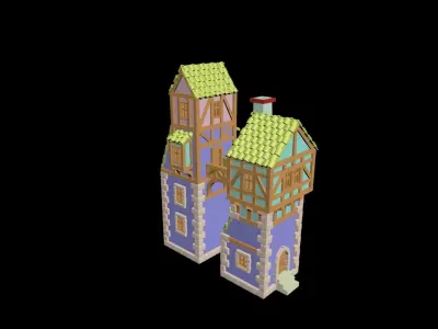 Medieval House 39 3D print model 3D model