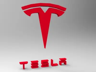 Tesla Logo Low-poly 3D model