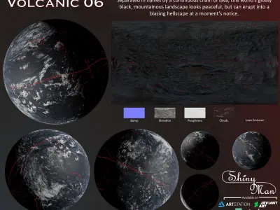 Volcanic Planet 06 - 4k Free 3D model