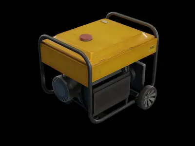 Electric Power Generator Low-poly 3D model