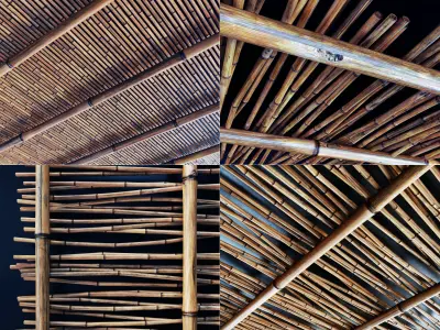 Branch bamboo long low n4 3D model