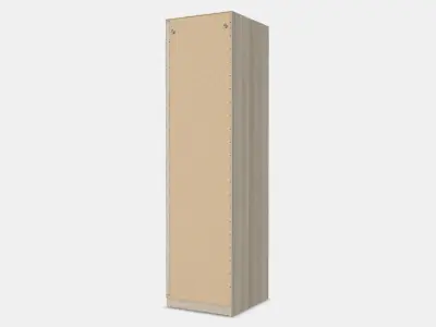 PAX Add-on corner unit with 4 shelves 12 3D model