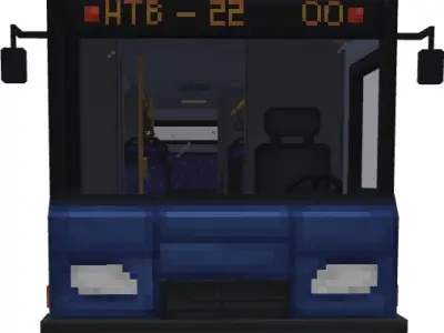 Low-Poly Bus Model Low-poly 3D model