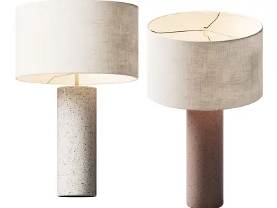 Grote tafellamp Mosaik betonnen voet 3D model